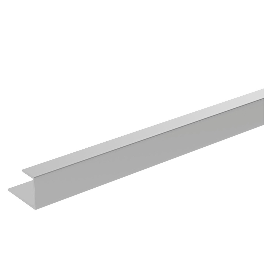 Cut out image of the Showerwall Laminate Satin Silver End Trim - ET2